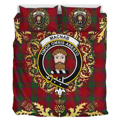 MacNab 01 Tartan Crest Bedding Set - Golden Thistle Style