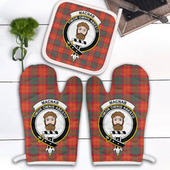 MacNab Ancient Tartan Crest Oven Mitt And Pot Holder (2 Oven Mitts + 1 Pot Holder)