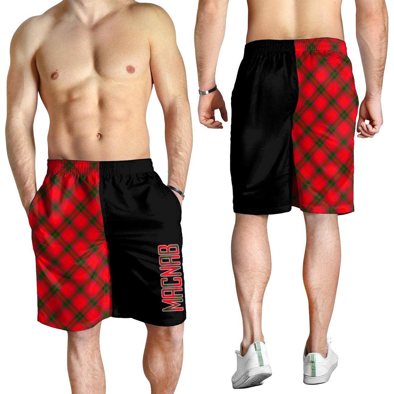 MacNab Modern Tartan Crest Men's Short - Cross Style