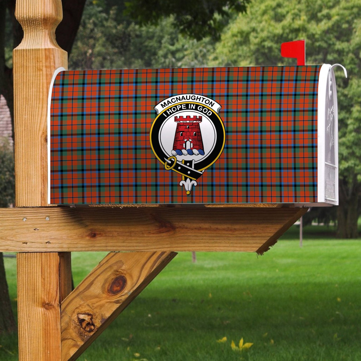 MacNaughton Ancient Tartan Crest Mailbox