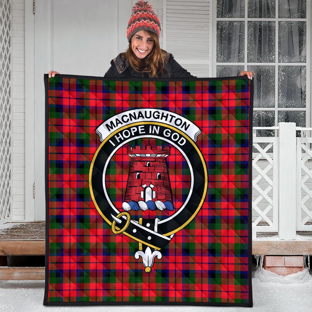 MacNaughton Modern Tartan Crest Quilt
