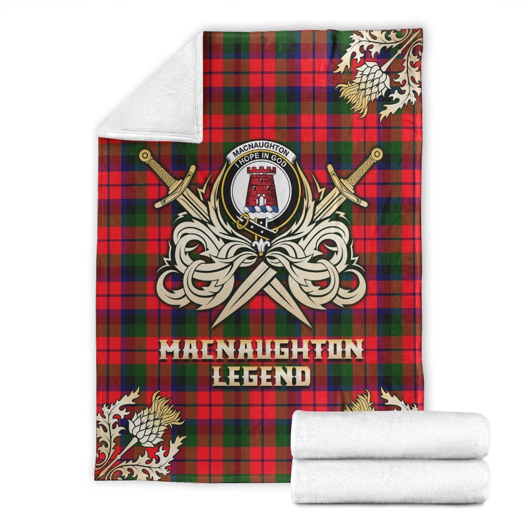 MacNaughton Modern Tartan Gold Courage Symbol Blanket