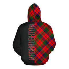 MacNaughton Modern Tartan Hoodie Half of Me - Cross Style
