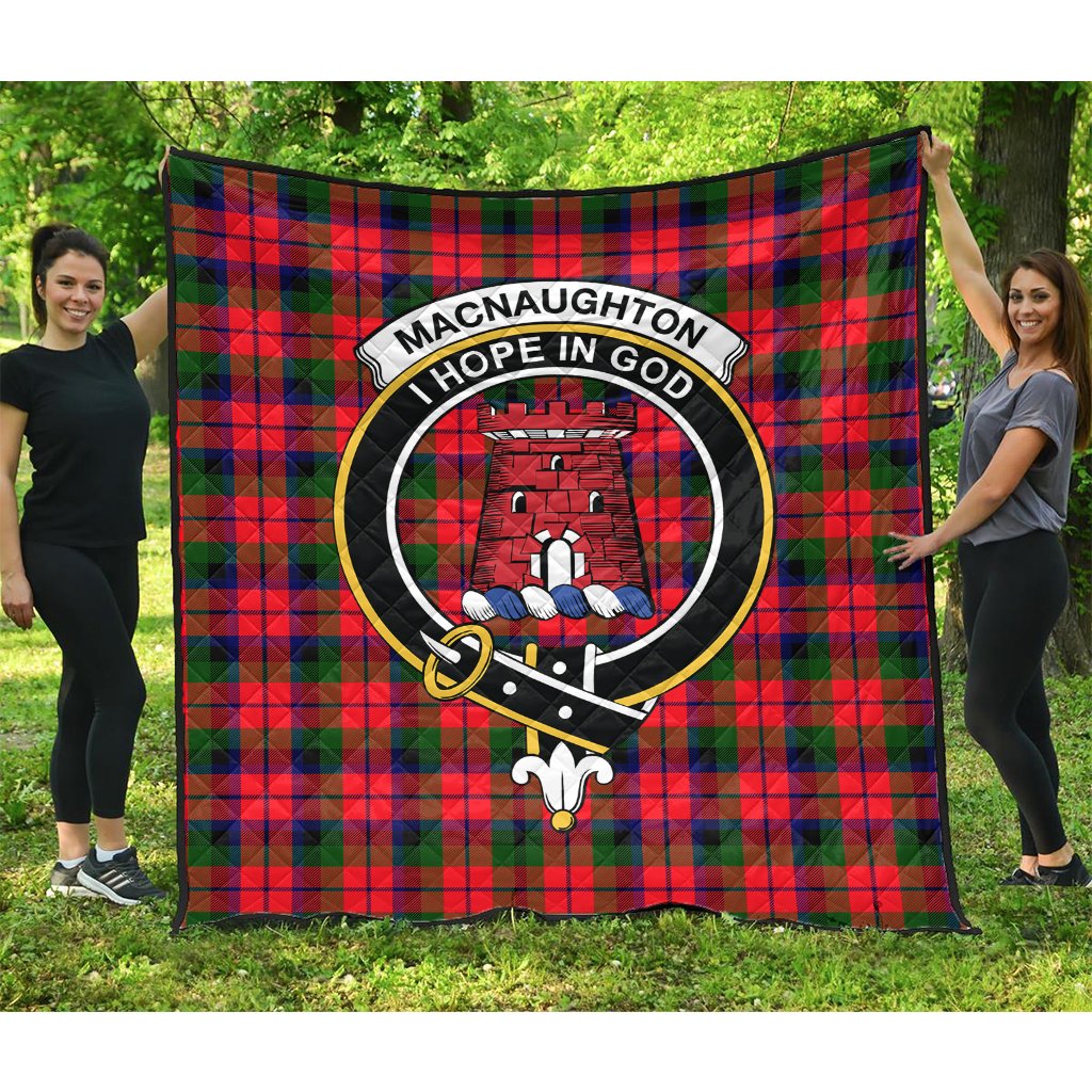 MacNaughton Modern Tartan Crest Quilt