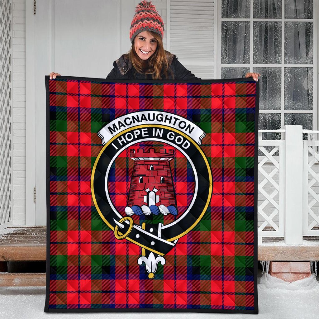 MacNaughton (MacNaughten) Tartan Crest Quilt