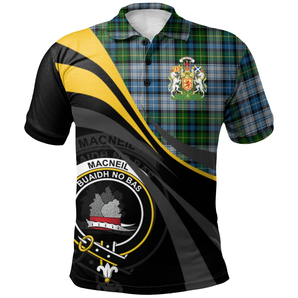 MacNeil Dress Tartan Polo Shirt - Royal Coat Of Arms Style