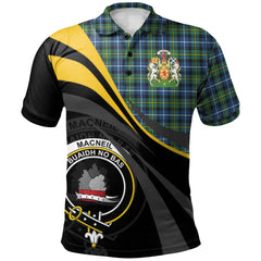 MacNeil of Barra Ancient Tartan Polo Shirt - Royal Coat Of Arms Style