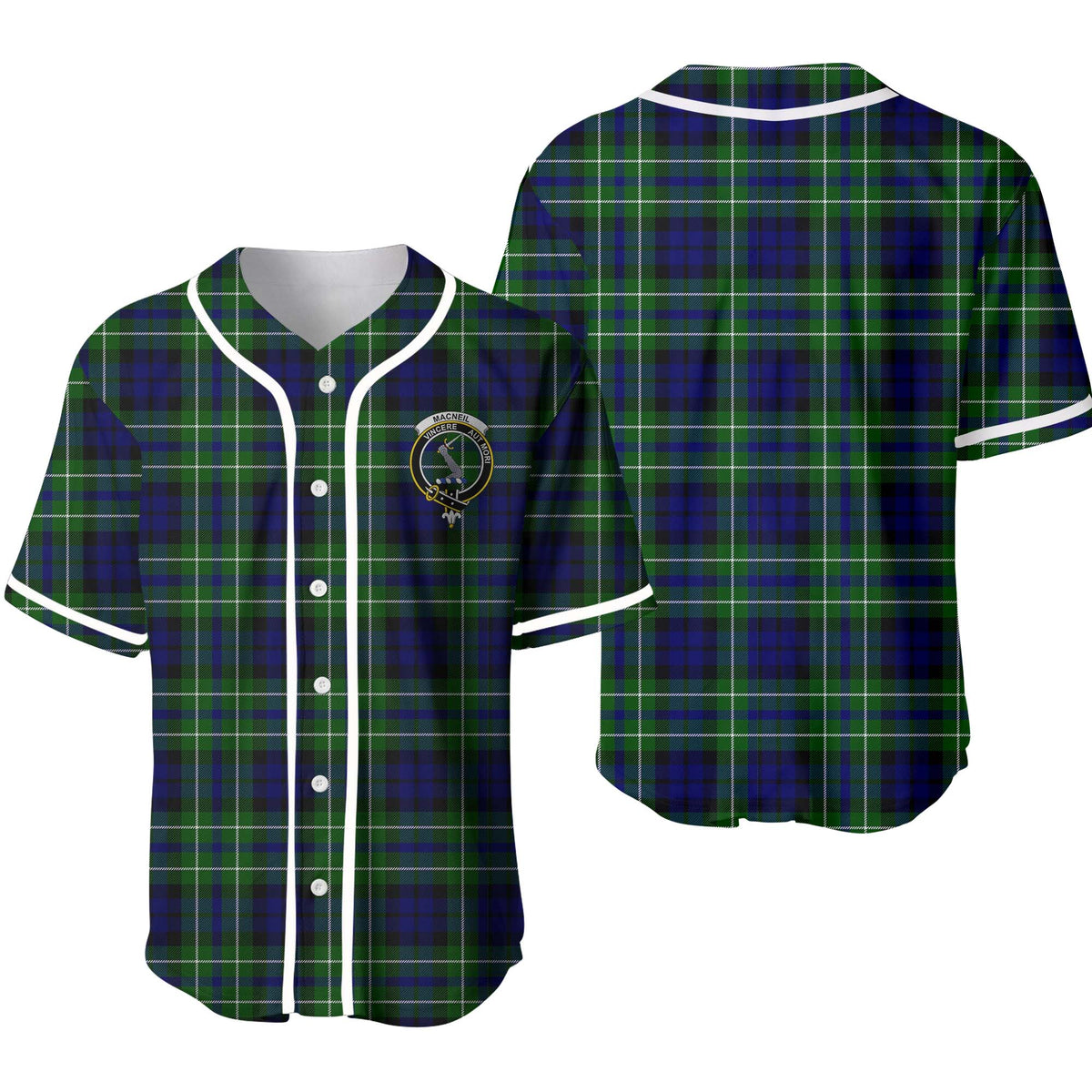 MacNeil of Colonsay Tartan Unisex Baseball Jersey