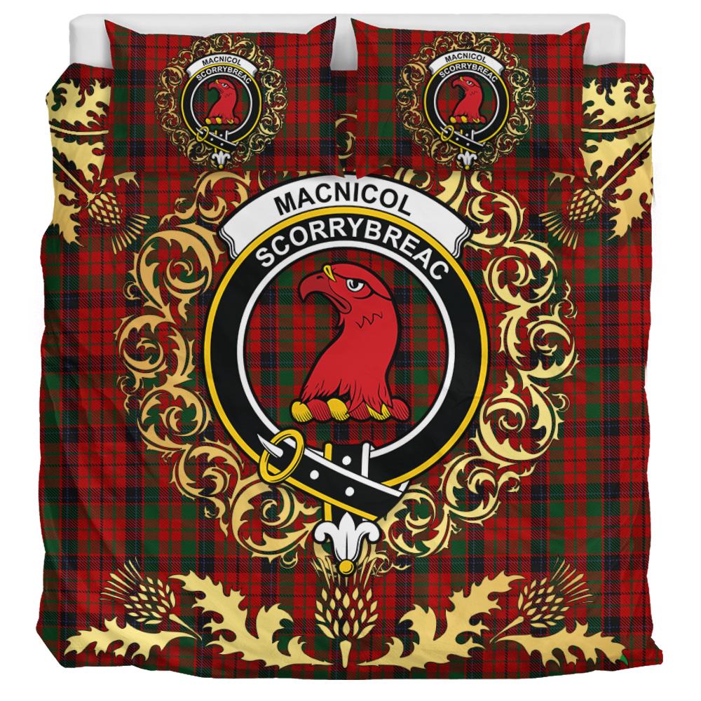 MacNicol - Nicolson 02 Tartan Crest Bedding Set - Golden Thistle Style