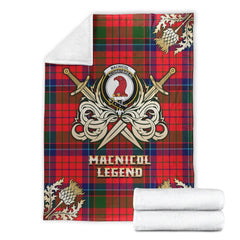 MacNicol of Scorrybreac Tartan Gold Courage Symbol Blanket