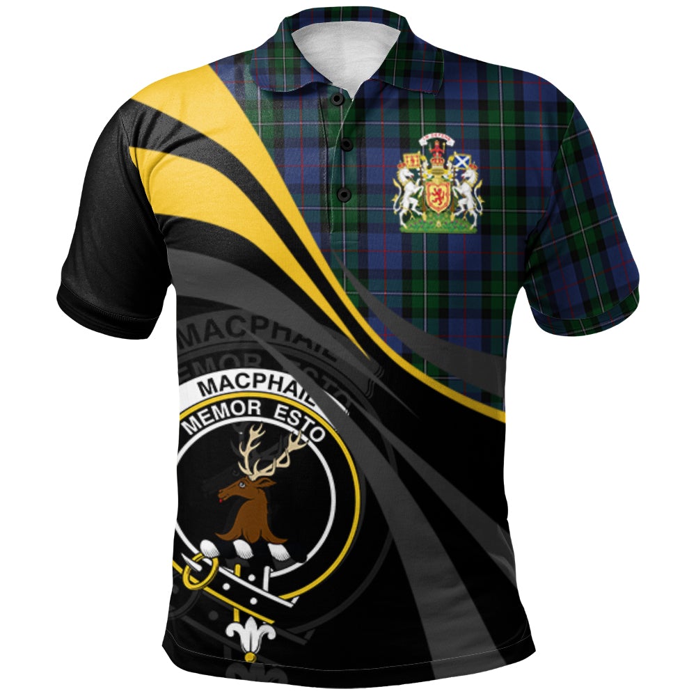 MacPhail Hunting Tartan Polo Shirt - Royal Coat Of Arms Style