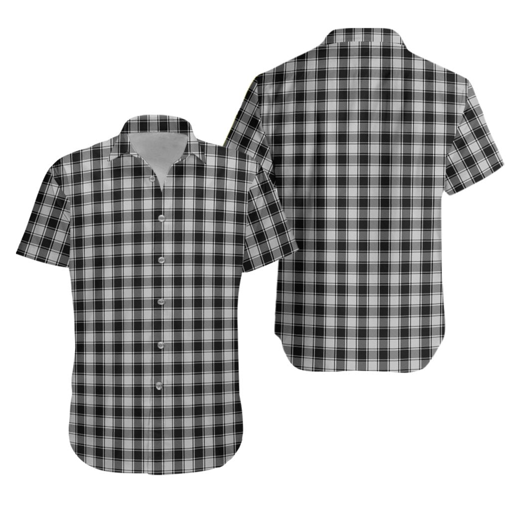 MacPhee Black and White Tartan Hawaiian Shirt