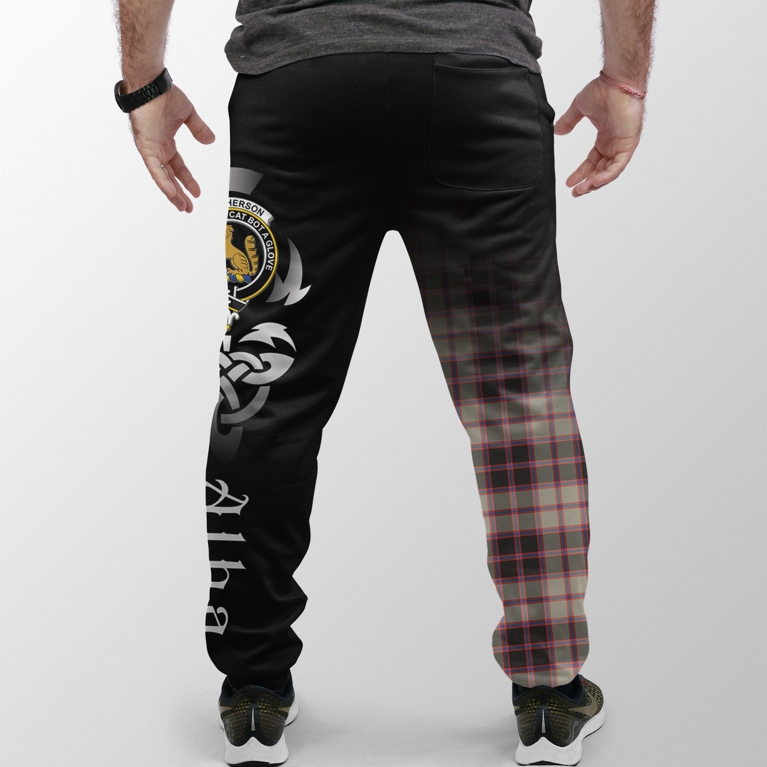 MacPherson Hunting Ancient Tartan Crest Jogger Sweatpants - Alba Celtic Style