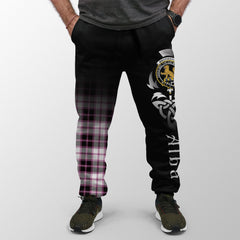 MacPherson Hunting Modern Tartan Crest Jogger Sweatpants - Alba Celtic Style