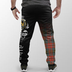 MacPherson Weathered Tartan Crest Jogger Sweatpants - Alba Celtic Style