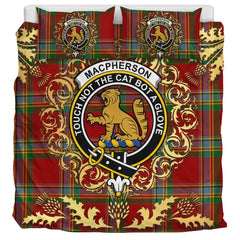 MacPherson 02 Tartan Crest Bedding Set - Golden Thistle Style