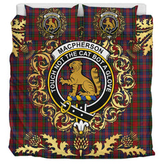 MacPherson 07 Tartan Crest Bedding Set - Golden Thistle Style