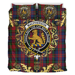 MacPherson 08 Tartan Crest Bedding Set - Golden Thistle Style