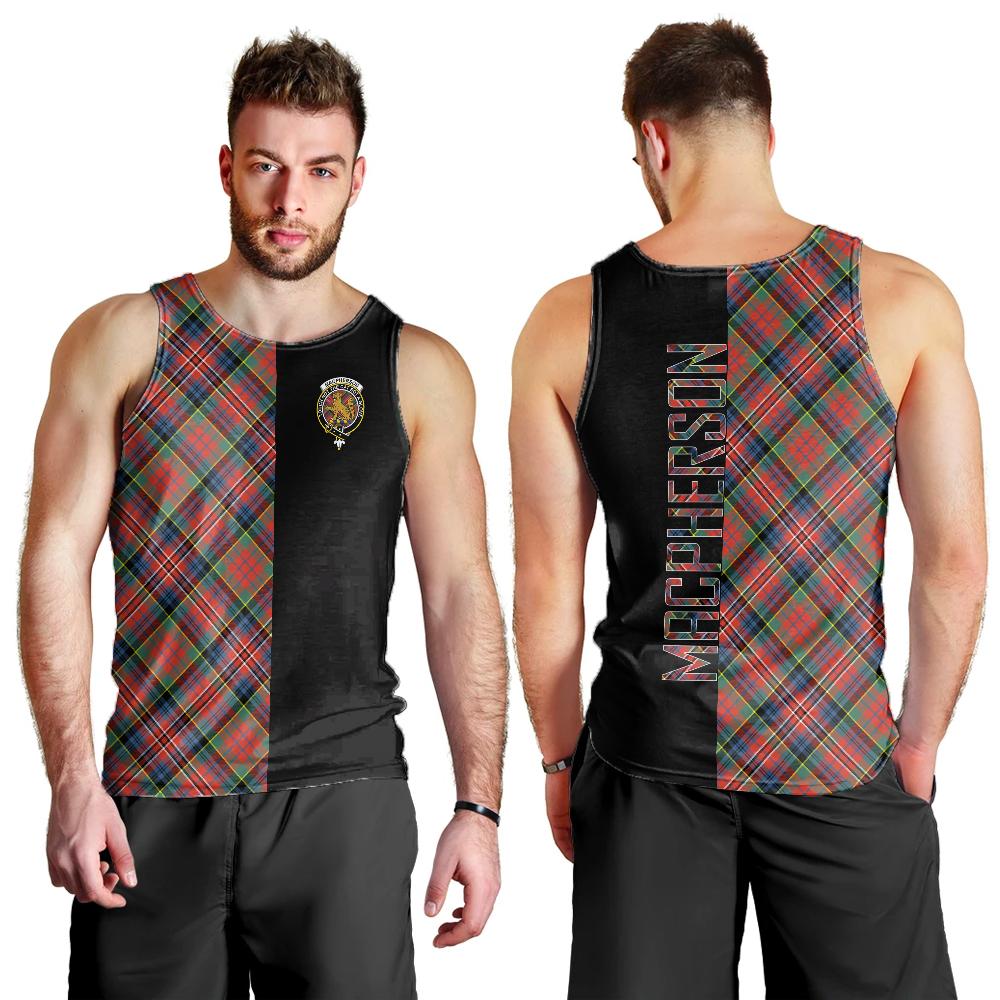 MacPherson Ancient Tartan Crest Men's Tank Top - Cross Style