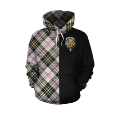MacPherson Dress Ancient Tartan Hoodie Half of Me - Cross Style