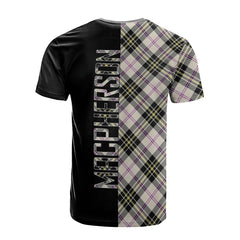 MacPherson Dress Ancient Tartan T-Shirt Half of Me - Cross Style