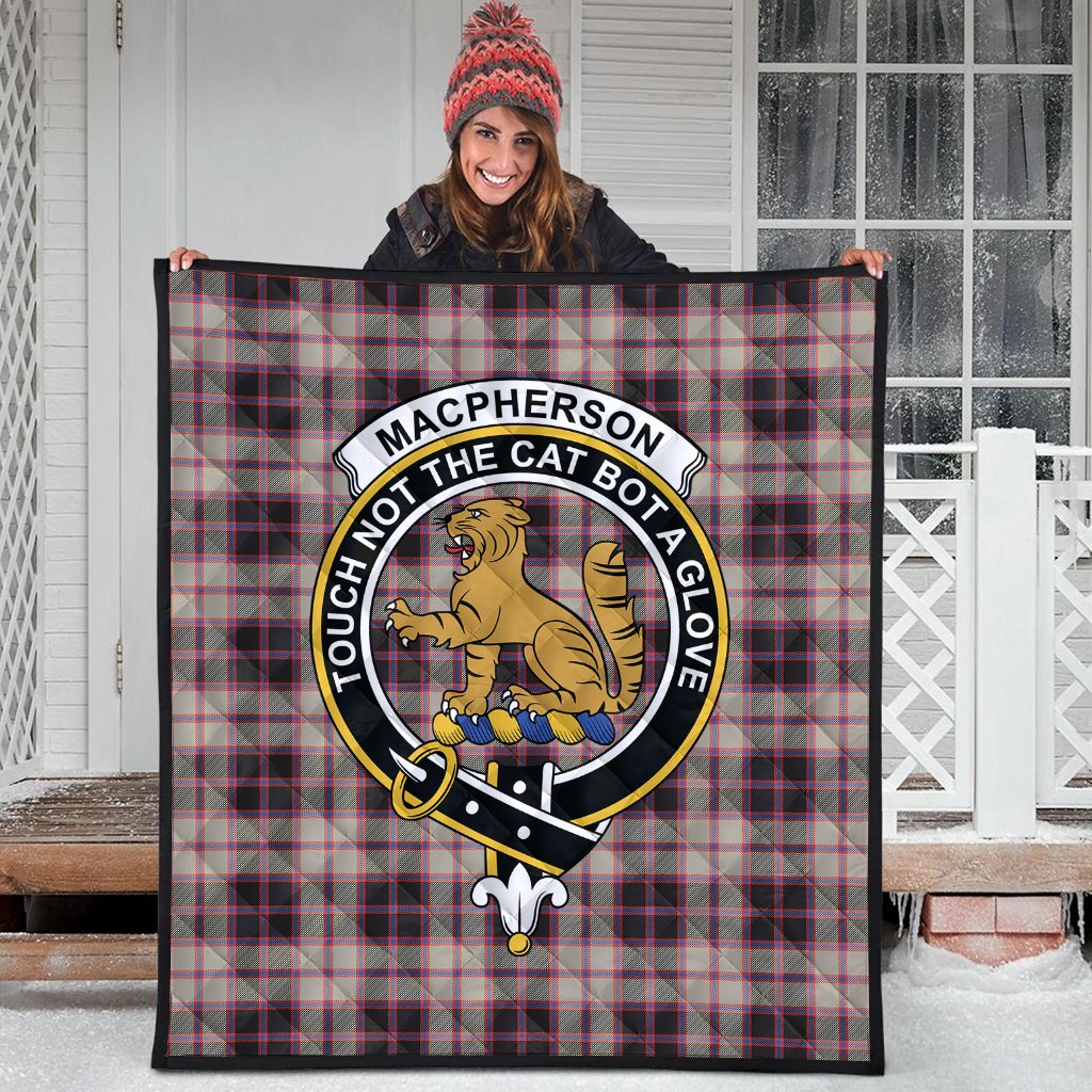 MacPherson Hunting Ancient Tartan Crest Quilt