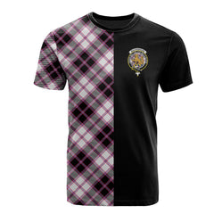 MacPherson Hunting Modern Tartan T-Shirt Half of Me - Cross Style
