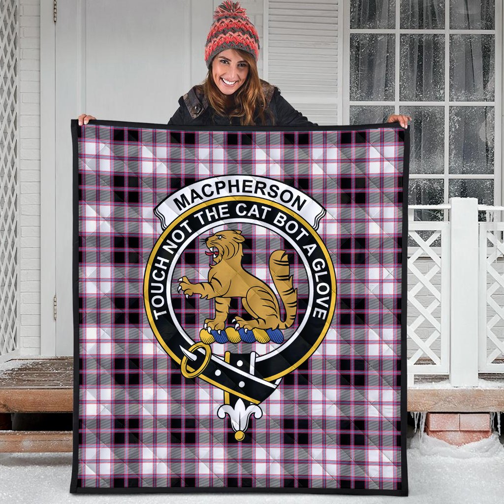 MacPherson Hunting Modern Tartan Crest Quilt