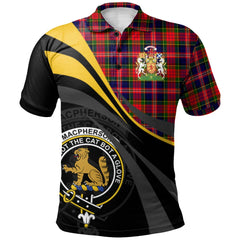 MacPherson Modern Tartan Polo Shirt - Royal Coat Of Arms Style