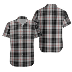 MacPherson of Cluny Black and White Tartan Hawaiian Shirt