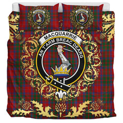 MacQuarrie 05 Tartan Crest Bedding Set - Golden Thistle Style