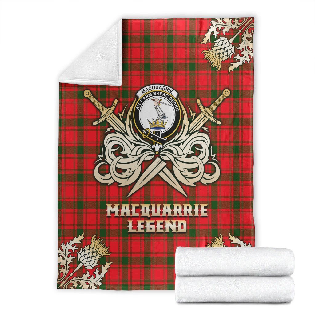 MacQuarrie Modern Tartan Gold Courage Symbol Blanket