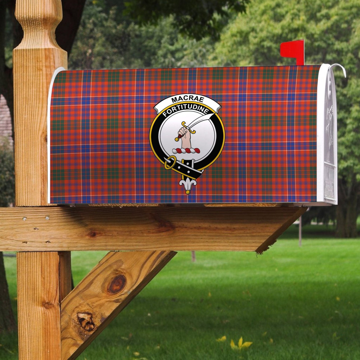 MacRae Ancient Tartan Crest Mailbox