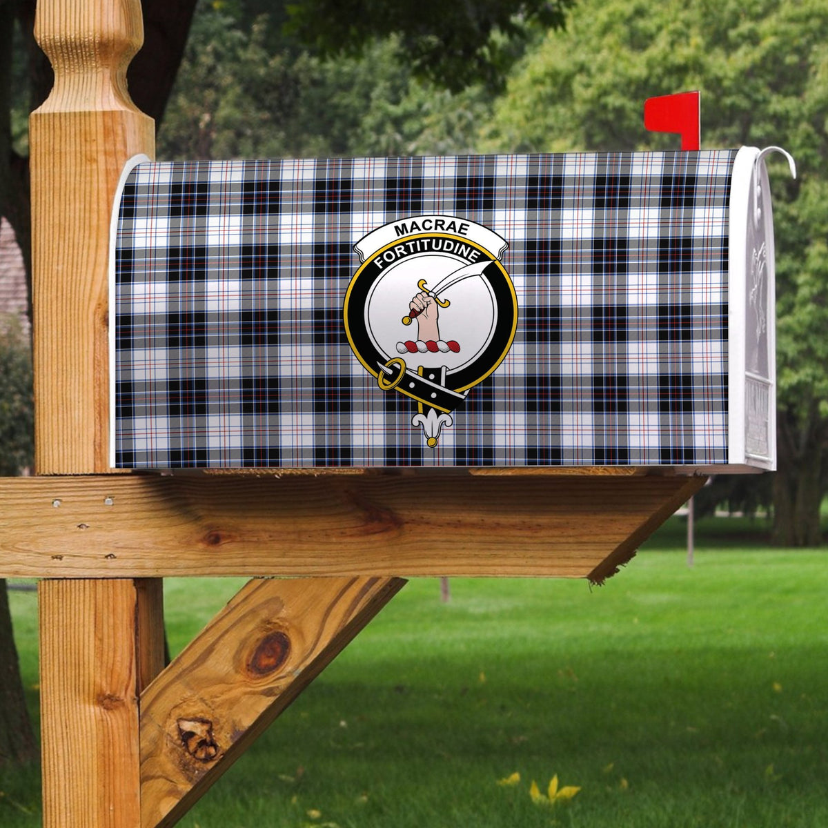 MacRae Dress Modern Tartan Crest Mailbox