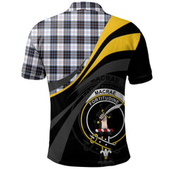 MacRae Dress Modern Tartan Polo Shirt - Royal Coat Of Arms Style