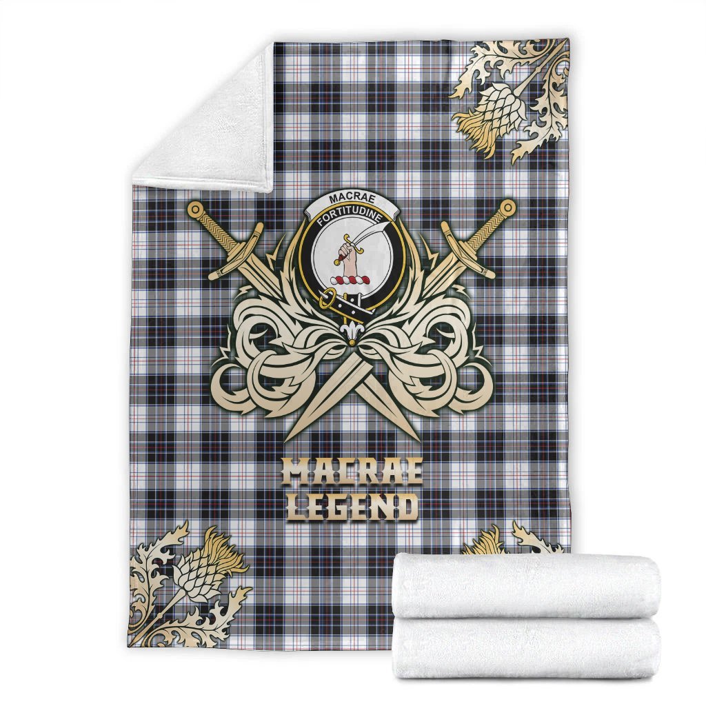 MacRae Dress Modern Tartan Gold Courage Symbol Blanket