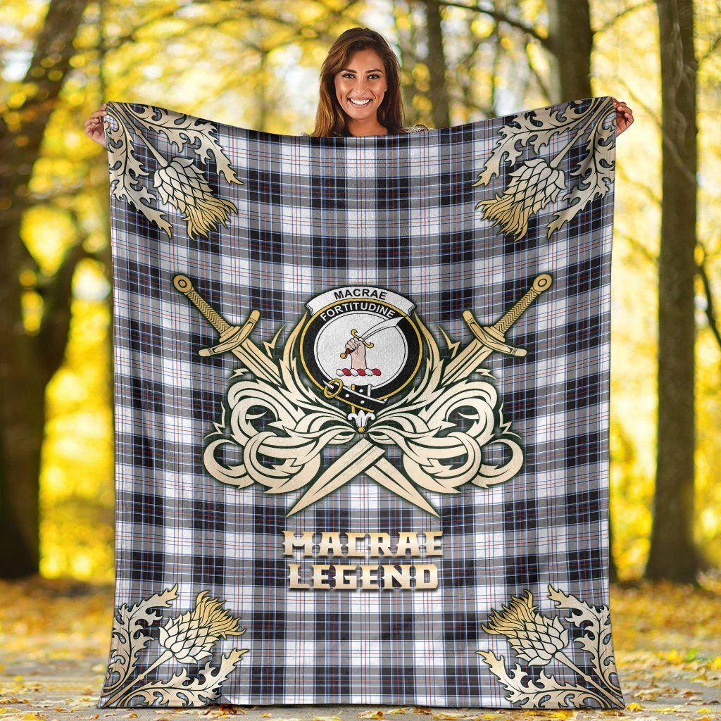MacRae Dress Modern Tartan Gold Courage Symbol Blanket