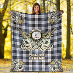 MacRae Dress Modern Tartan Gold Courage Symbol Blanket