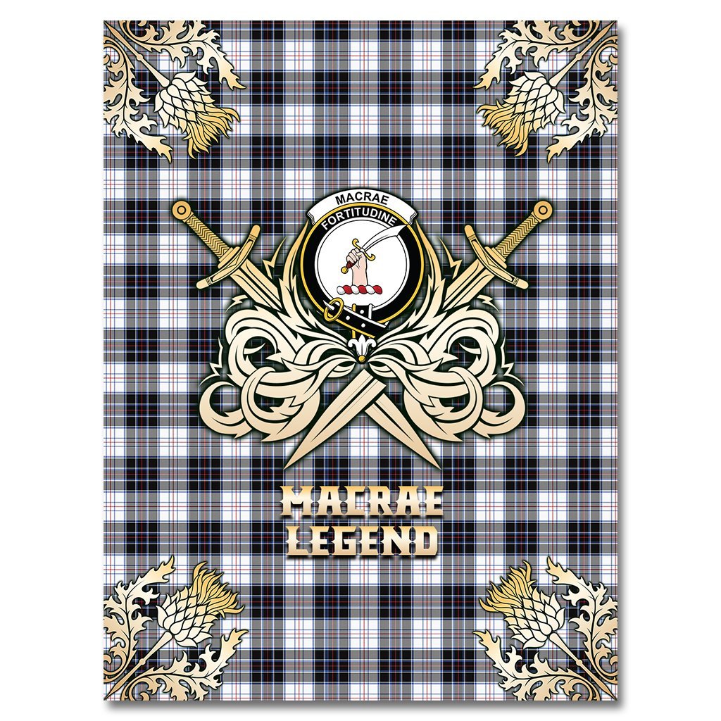 MacRae Dress Modern Tartan Gold Courage Symbol Blanket