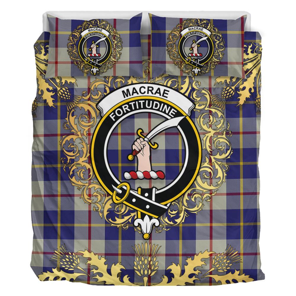 MacRae of Conchra 03 Tartan Crest Bedding Set - Golden Thistle Style