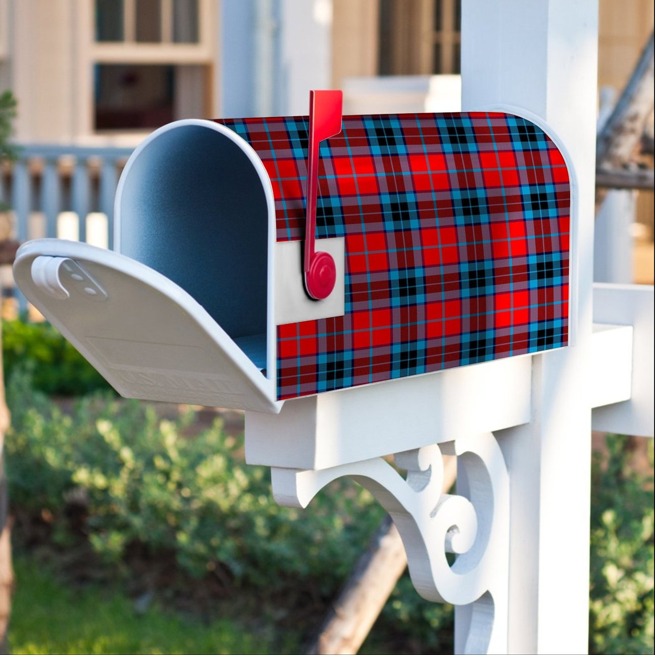 MacTavish Modern Tartan Crest Mailbox