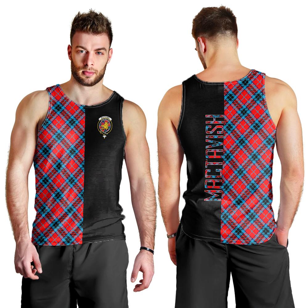 MacTavish Modern Tartan Crest Men's Tank Top - Cross Style