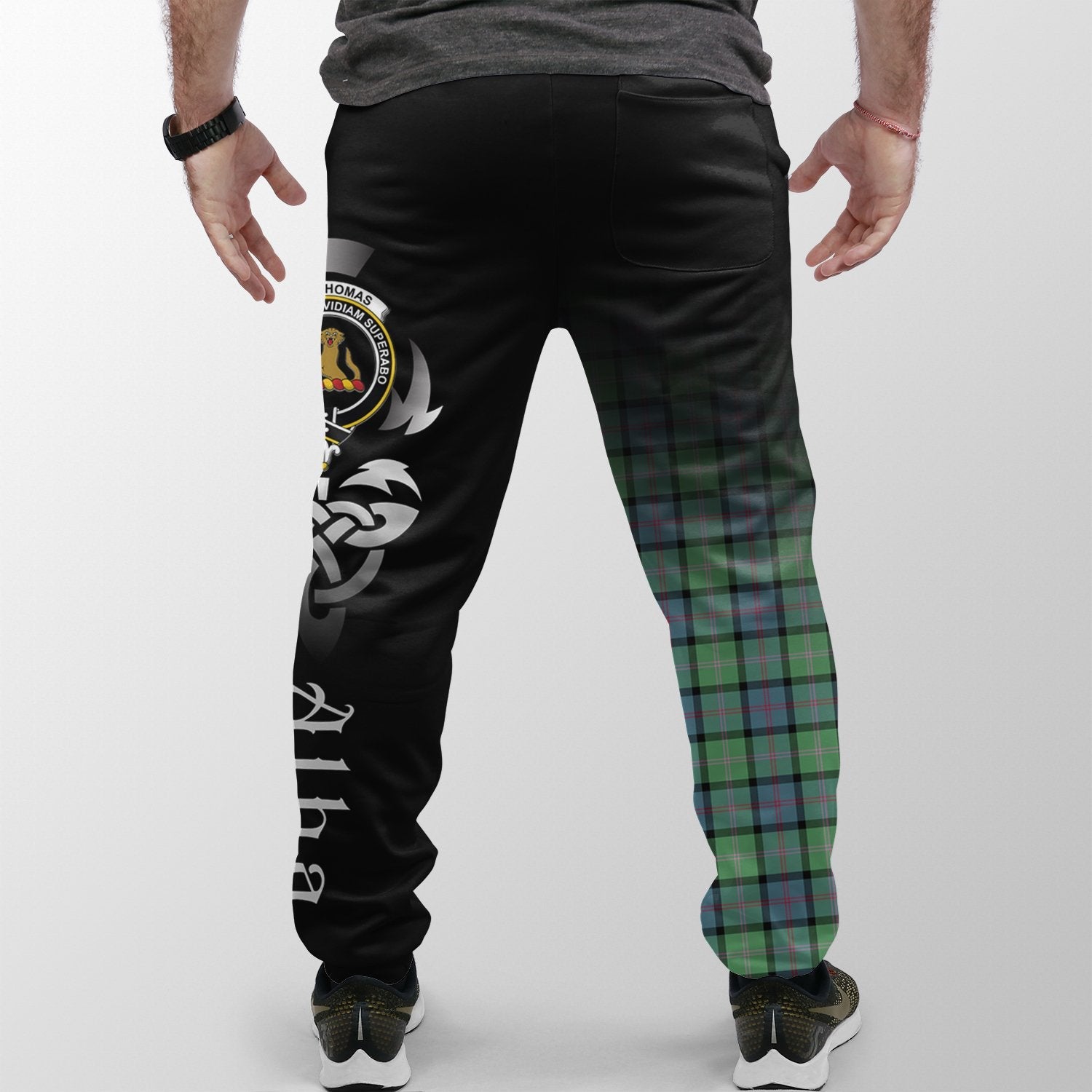 MacThomas Ancient Tartan Crest Jogger Sweatpants - Alba Celtic Style