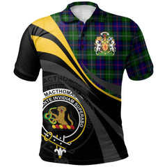 MacThomas Modern Tartan Polo Shirt - Royal Coat Of Arms Style