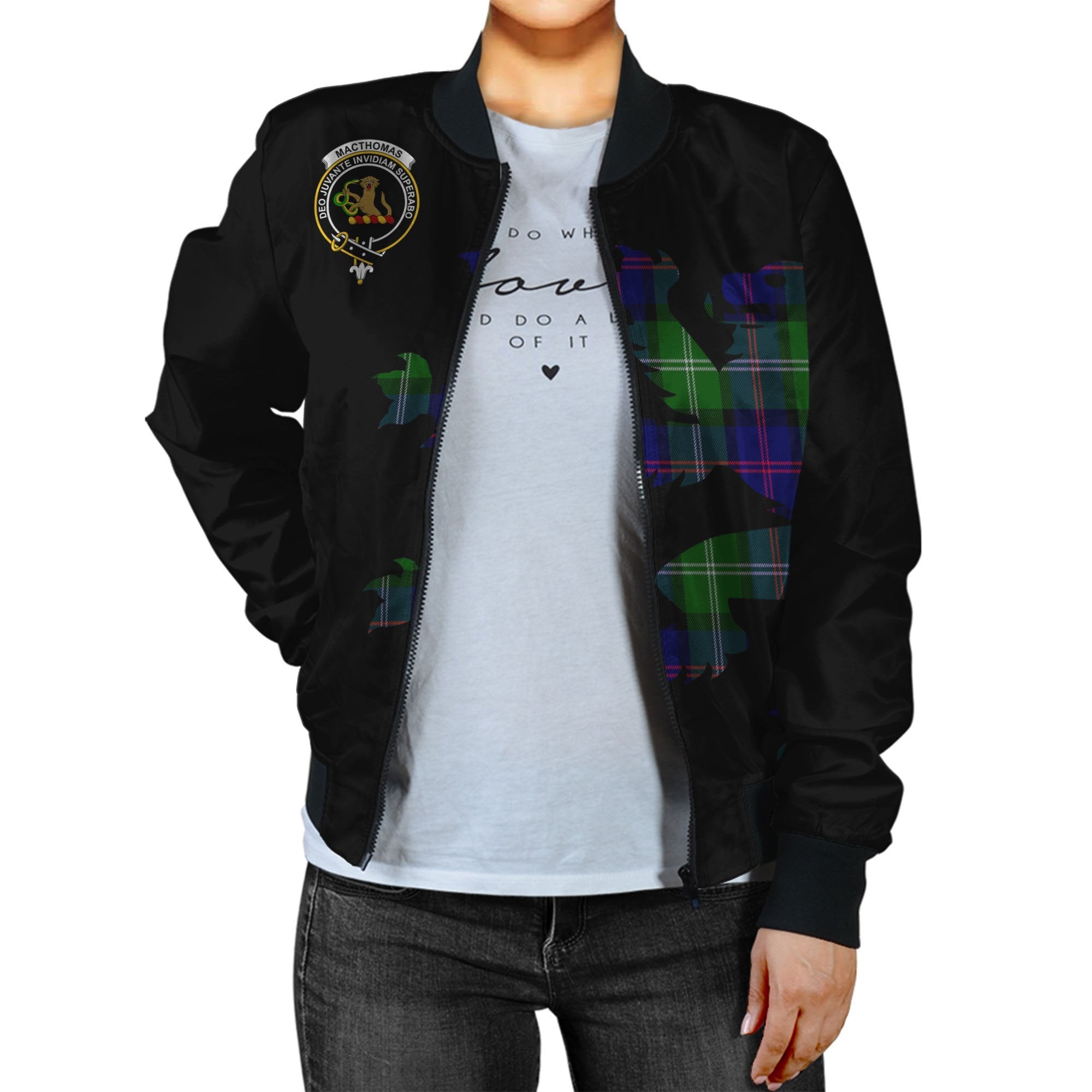 MacThomas Tartan Bomber Jacket Lion & Thistle