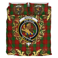 Macfie - MacPhie Tartan Crest Bedding Set - Golden Thistle Style