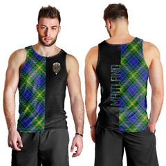 Maitland Tartan Crest Men's Tank Top - Cross Style