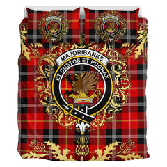 Majoribanks Tartan Crest Bedding Set - Golden Thistle Style