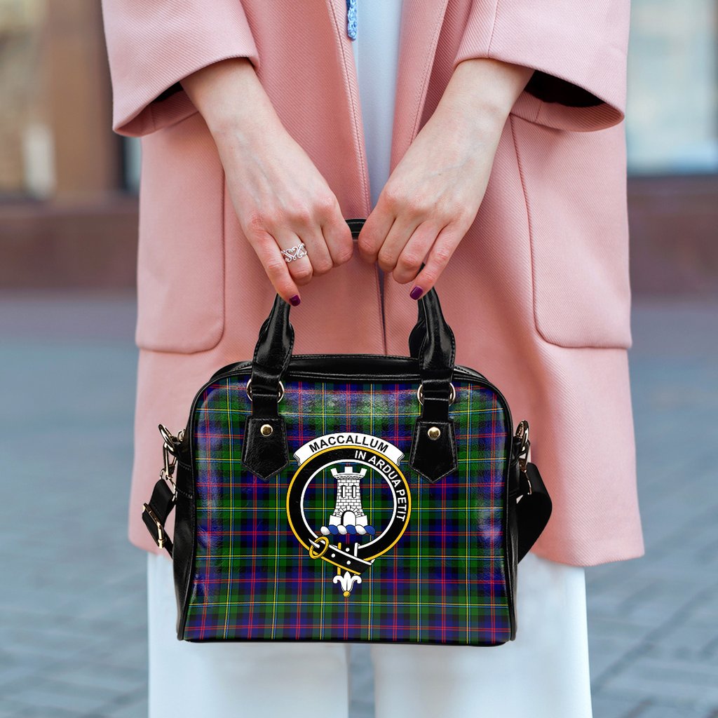 Malcolm (MacCallum) Modern Tartan Crest Shoulder Handbags