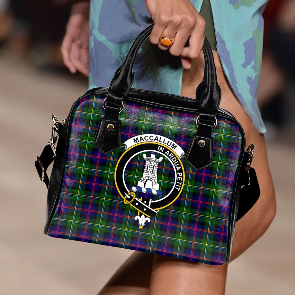 Malcolm (MacCallum) Modern Tartan Crest Shoulder Handbags